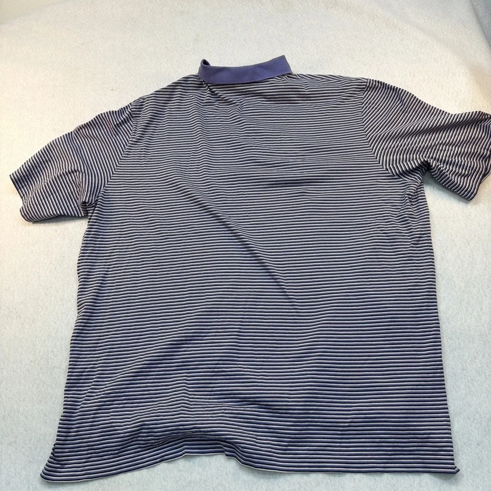 Ralph Lauren Polo Golf Polo Shirt Men's Size XXL Purple Stripe 100% Pima Cotton‎